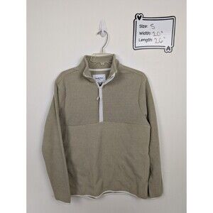 NEW Goodfellow & Co Men's Polar Fleece Half Zip Sweatshirt Tan Small